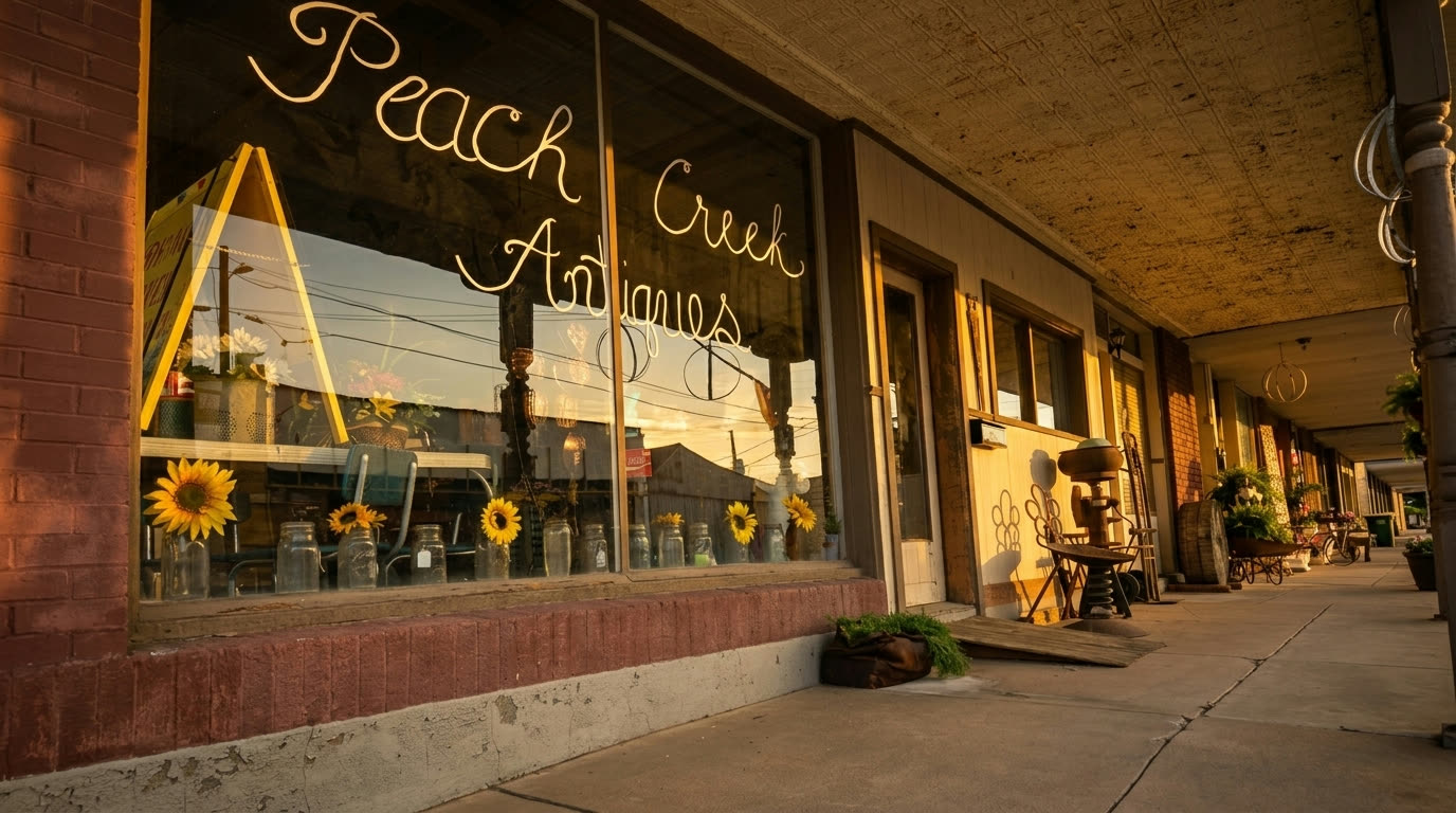 Peach Creek Antiques in Gonzales, Texas